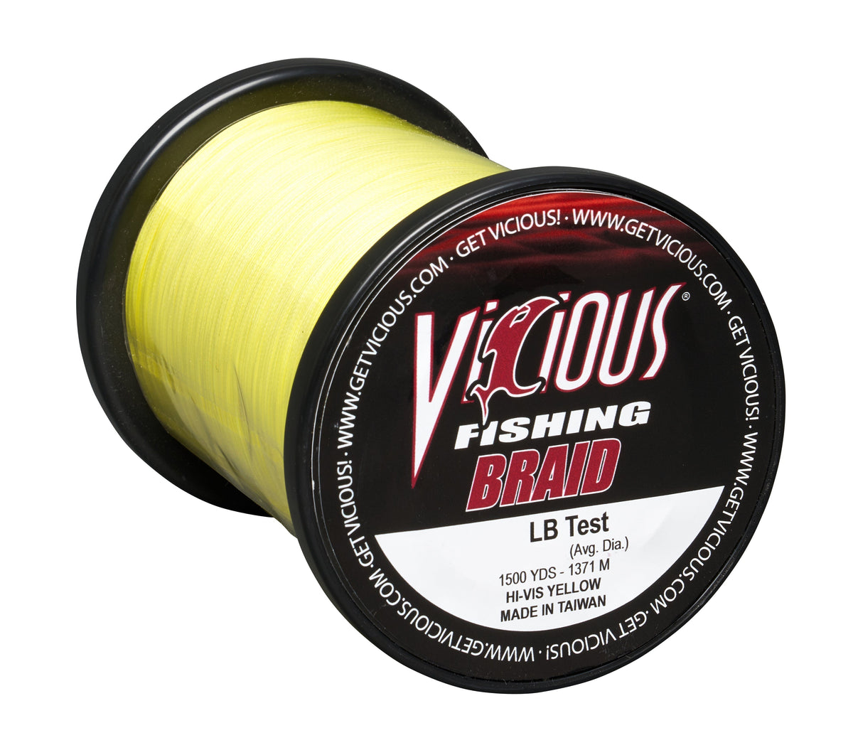 Vicious Standard Yellow Braid - 100 Lb Test