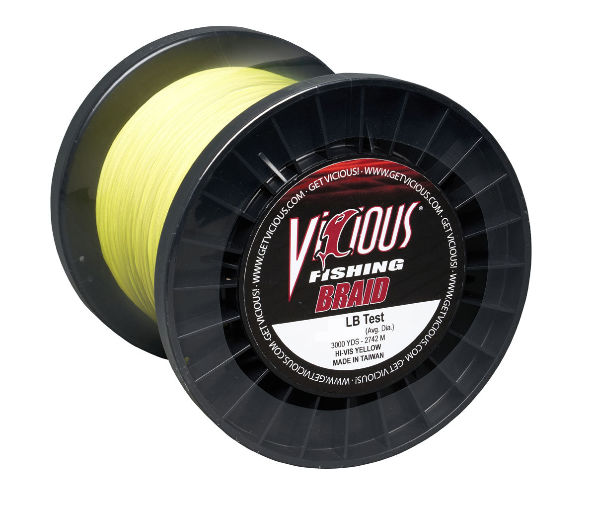 Vicious Standard Yellow Braid - 15 Lb Test