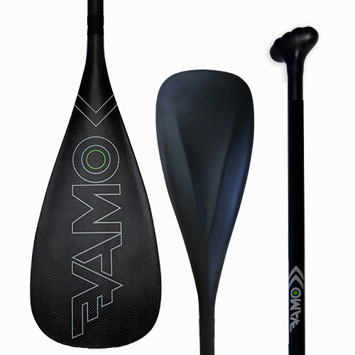 Full Carbon Adjustable or Fixed Paddle with ABS Edge - SR71 Black