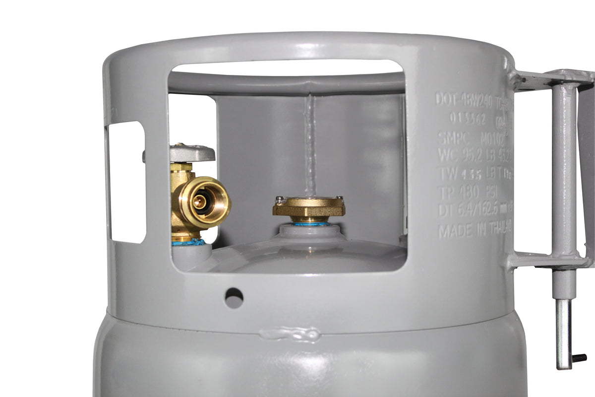 Flame King 40lb Horizontal & Vertical Empty Propane Cylinder with OPD & Wheels
