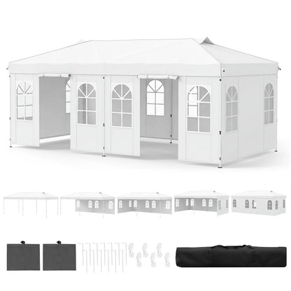 Pop Up Canopy Tent 10x20 FT with 6 Sidewalls