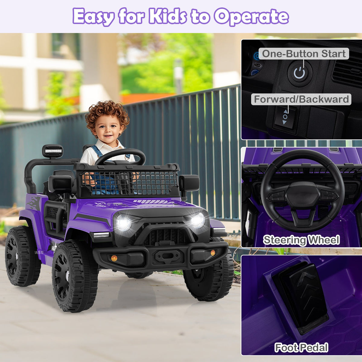 12V Kids Ride on Truck Car Battery Powered Electric Vehicle