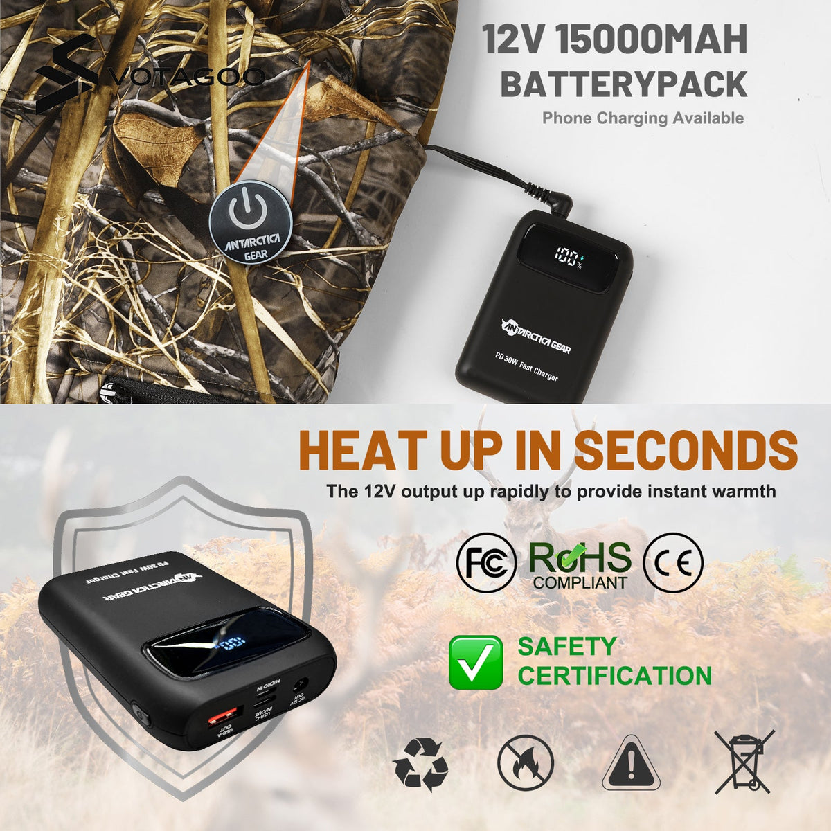 Hunting Heated Pants for Men