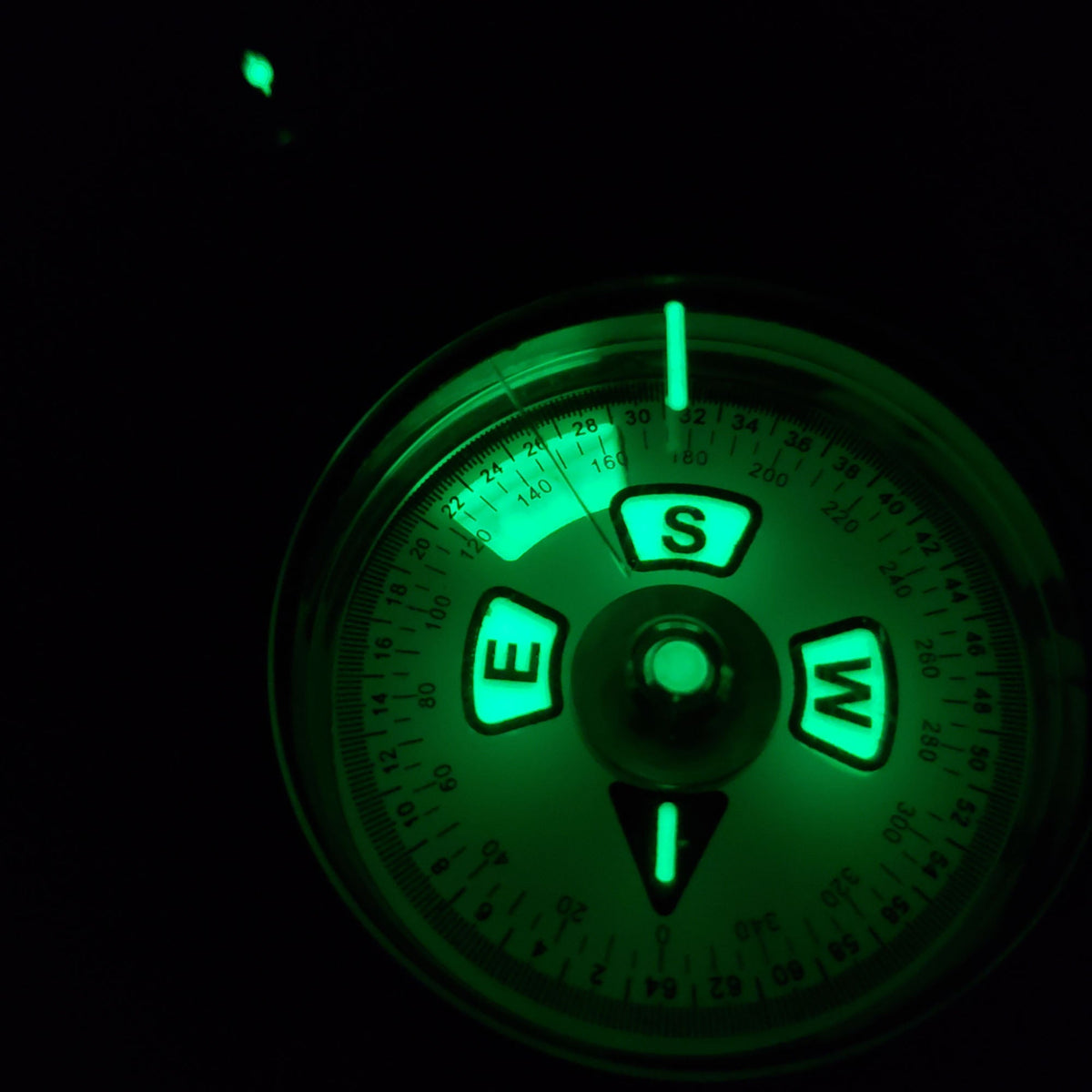 Scout™ Lensatic Compass - Traditional Phosphorescent Military Style - Black