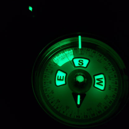 Scout™ Lensatic Compass - Traditional Phosphorescent Military Style with Nylon Carry Pouch