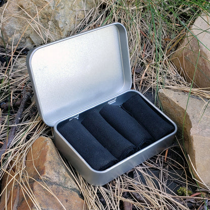 Premium Charcloth w/Tinderbox - Essential Primitive FireStarting Material for use with Flint & Steel, Magnifier etc.