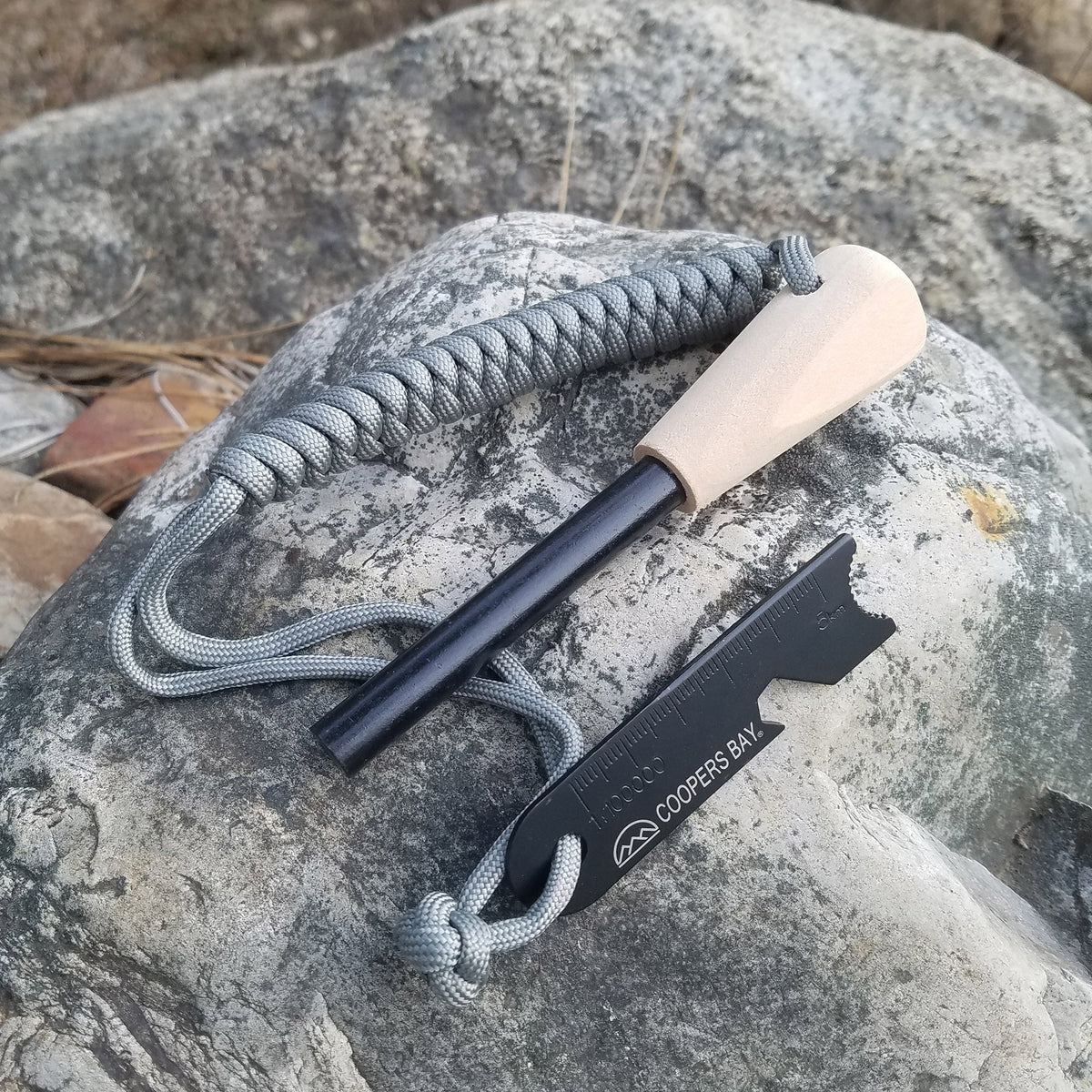 FireStorm X-Large 1/2" Ferro Rod & Striker - Braided Paracord Lanyard