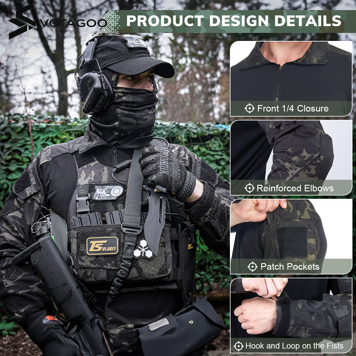 VOTAGOO® Long Sleeve Tactical Shirt