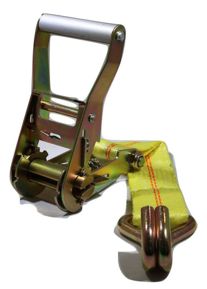 2" Heavy Duty Flatbed Ratchet Strap w/ Wire Hooks