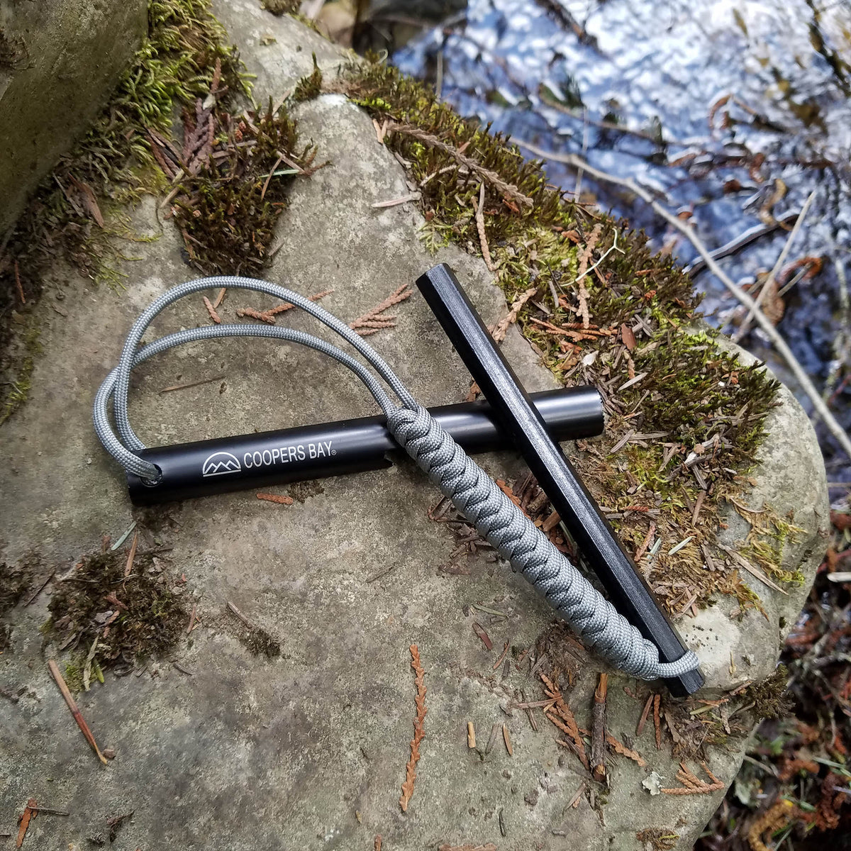 HexaLite™ Ferro Rod Fire Starter - X-Large 6-Sided Shape & Easy Grip Striker
