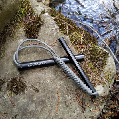 HexaLite™ Ferro Rod Fire Starter - X-Large 6-Sided Shape & Easy Grip Striker