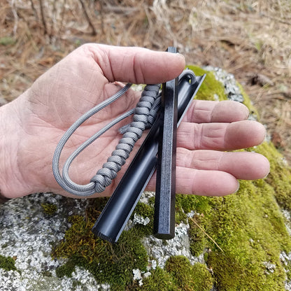 HexaLite™ Ferro Rod Fire Starter - X-Large 6-Sided Shape & Easy Grip Striker