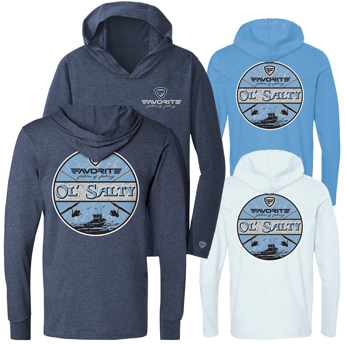 Ol Salty Lightweight Tri-Blend Hoodie