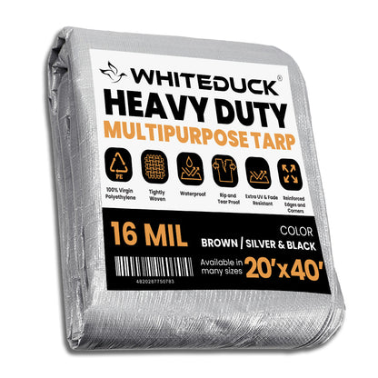 Super Heavy Duty Poly Tarp Cover Thick 16 Mil, 8 oz