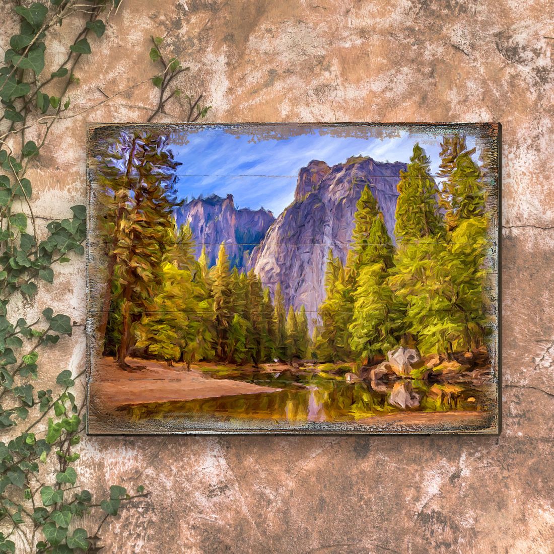 Forest Lake Art Wooden Wall Art by Nature Wonders - Nature Wildlife Decor  - 95238B