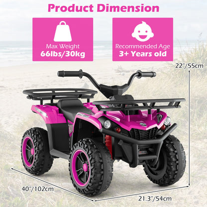 24V Electric Ride On Quad with LED Headlights