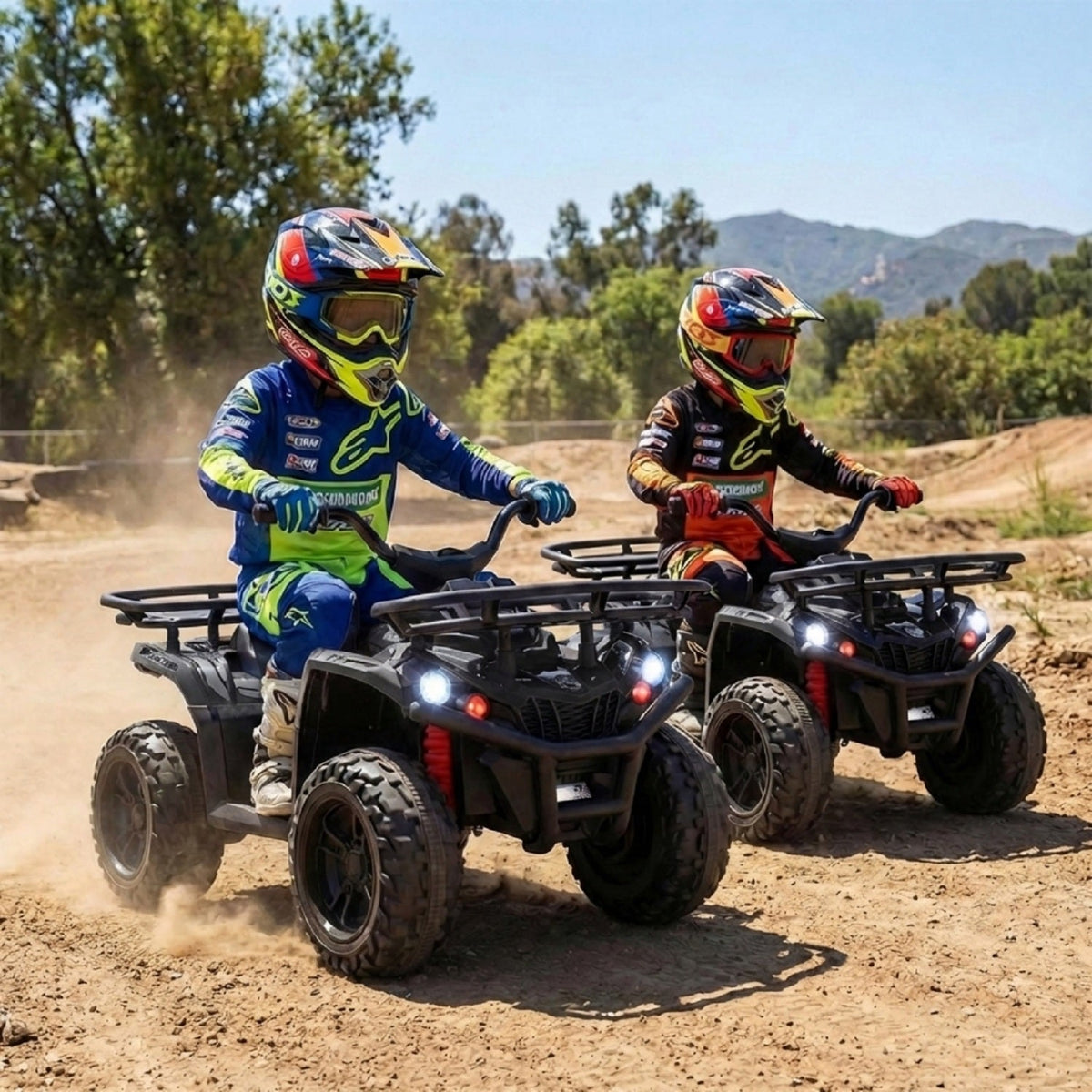 24V Electric Ride On Quad with LED Headlights