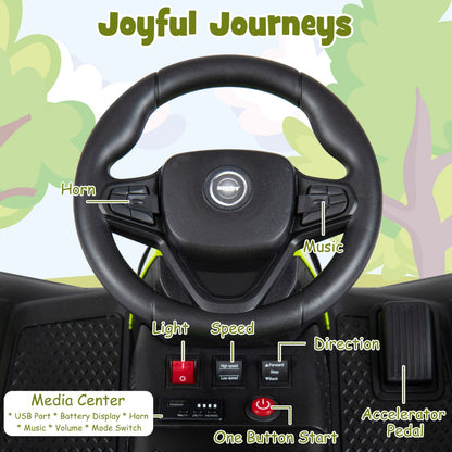 24V Ride on Tractor with Detachable Trailer and Music for Boys Girls