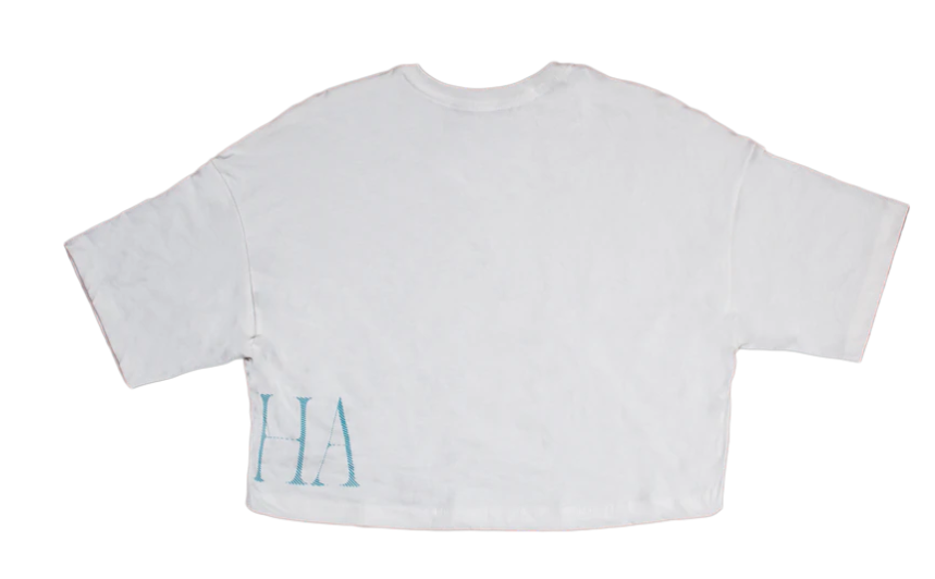 CAB W CROP ALOHA TEE BLK M
