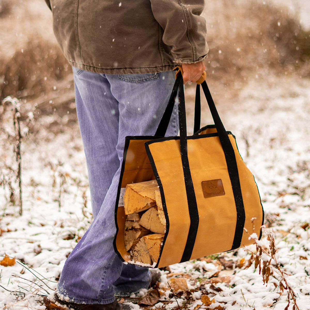 Diamond Shape Canvas Firewood Log Carriers