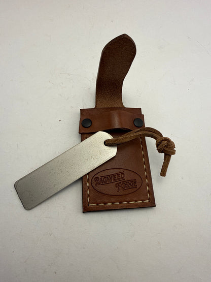Sharpening - 2 Sided Diamond Plate with Leather sheath From Ragweed Forge #8 - Brown