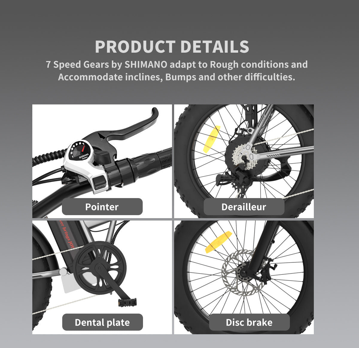 Foldable Electric Fat Tire Bike 20 Inch – Dual Disc Brakes with Fenders