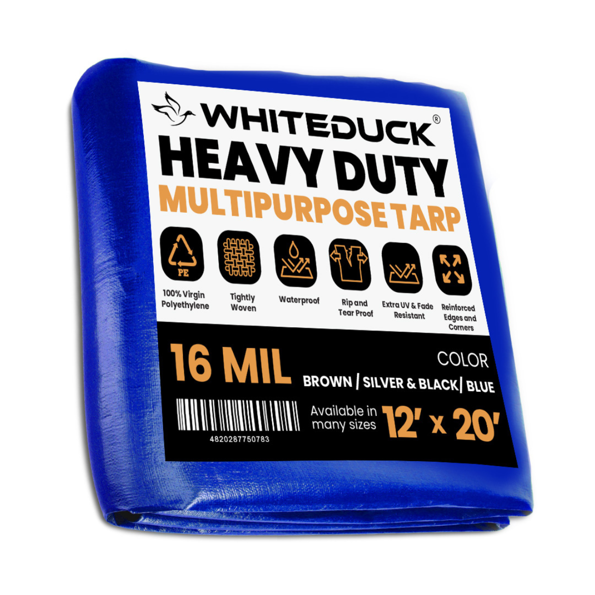 Super Heavy Duty Poly Tarp Cover Thick 16 Mil, 8 oz