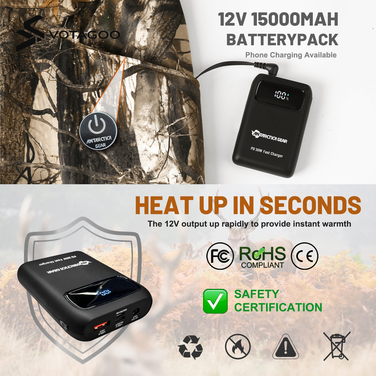 Hunting Heated Pants for Men