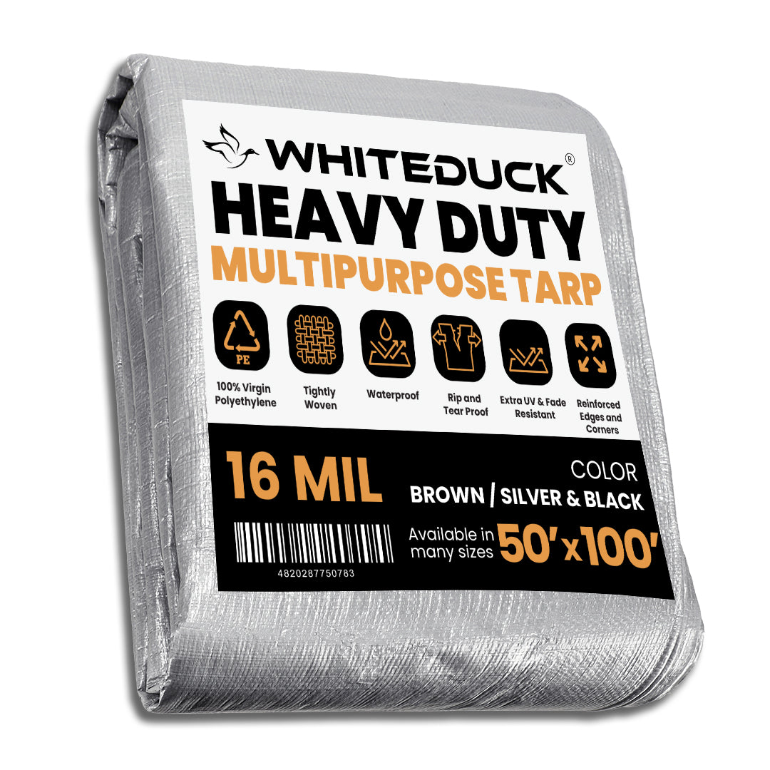 Super Heavy Duty Poly Tarp Cover Thick 16 Mil, 8 oz