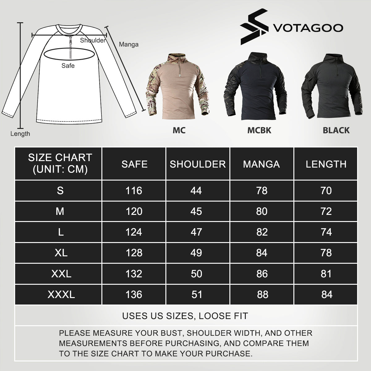 VOTAGOO® Long Sleeve Tactical Shirt