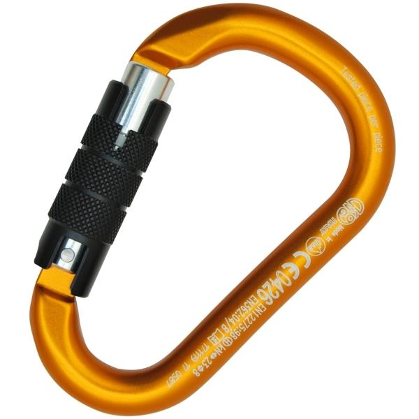 Aluminum Carabiner - Twist Lock (autolock) - HMS Pear Shape - Rated - For Rigging, Suspension