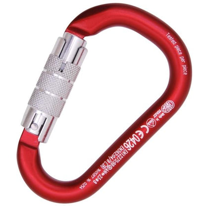 Aluminum Carabiner - Twist Lock (autolock) - HMS Pear Shape - Rated - For Rigging, Suspension