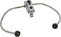 Flame King 2-Stage Auto Changeover LP Propane Gas Regulator with Two 18-inch Steel Braided Pigtail Hoses for RVs, Vans, Trailers
