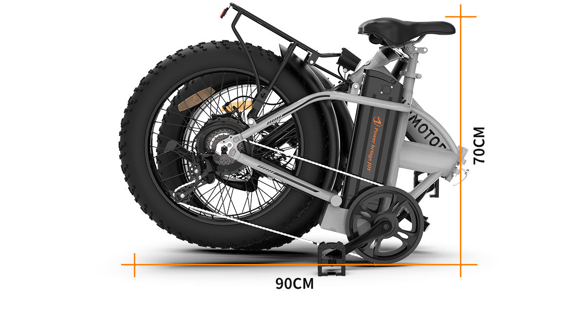 Foldable Electric Fat Tire Bike 20 Inch – Dual Disc Brakes with Fenders