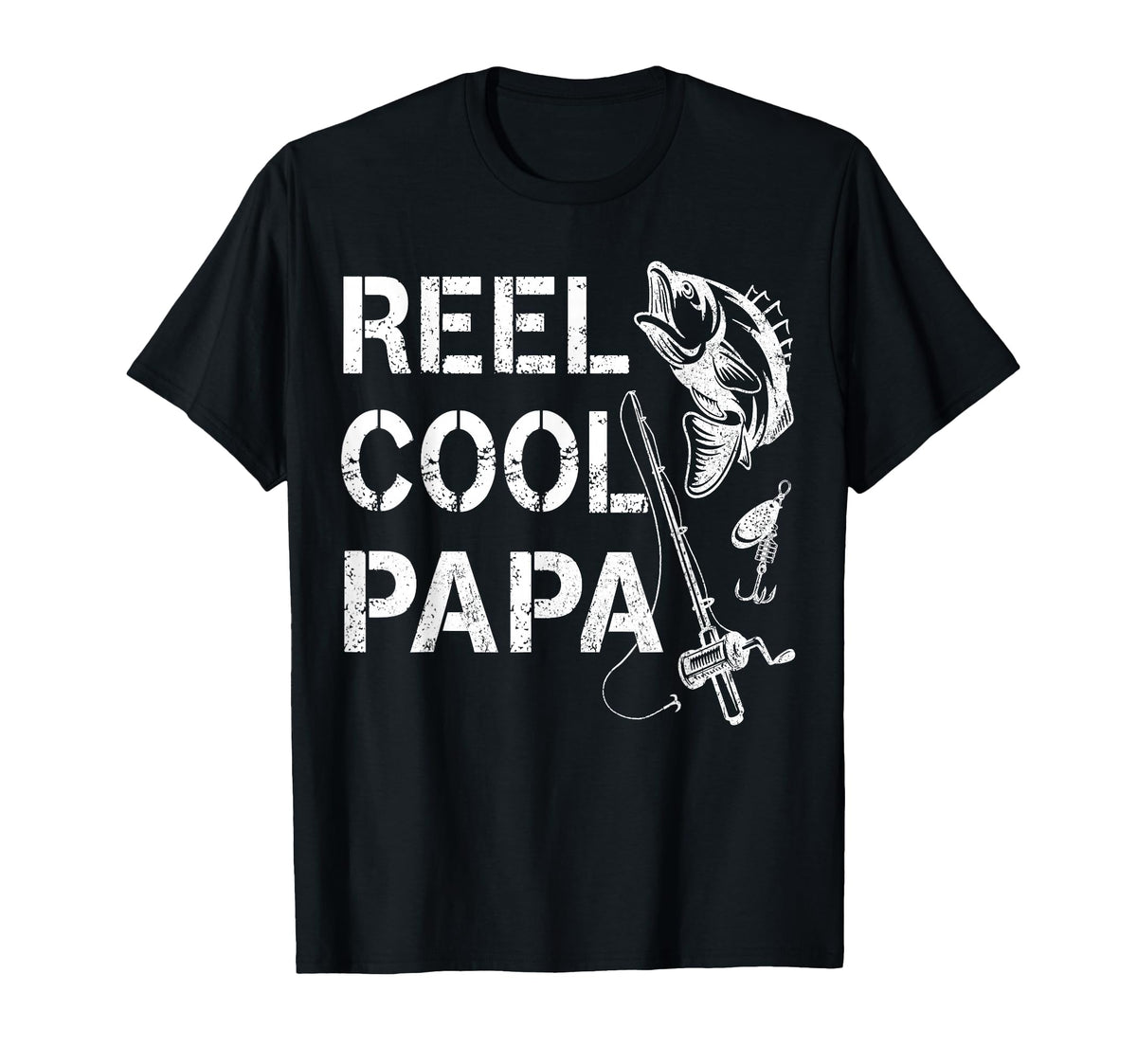 Reel Papa Fishing Dad Gifts Fathers Day T-Shirt - Trendy Graphic Unisex