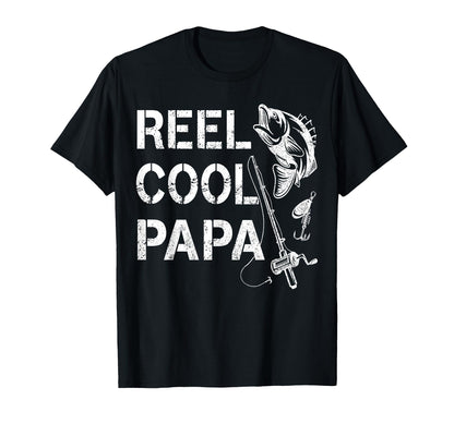 Reel Papa Fishing Dad Gifts Fathers Day T-Shirt - Trendy Graphic Unisex