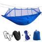 Outdoor Parachute Cloth Hammock Couble with Mosquito Net Light Portable Army Green Insect-proof Camping Aerial Tent