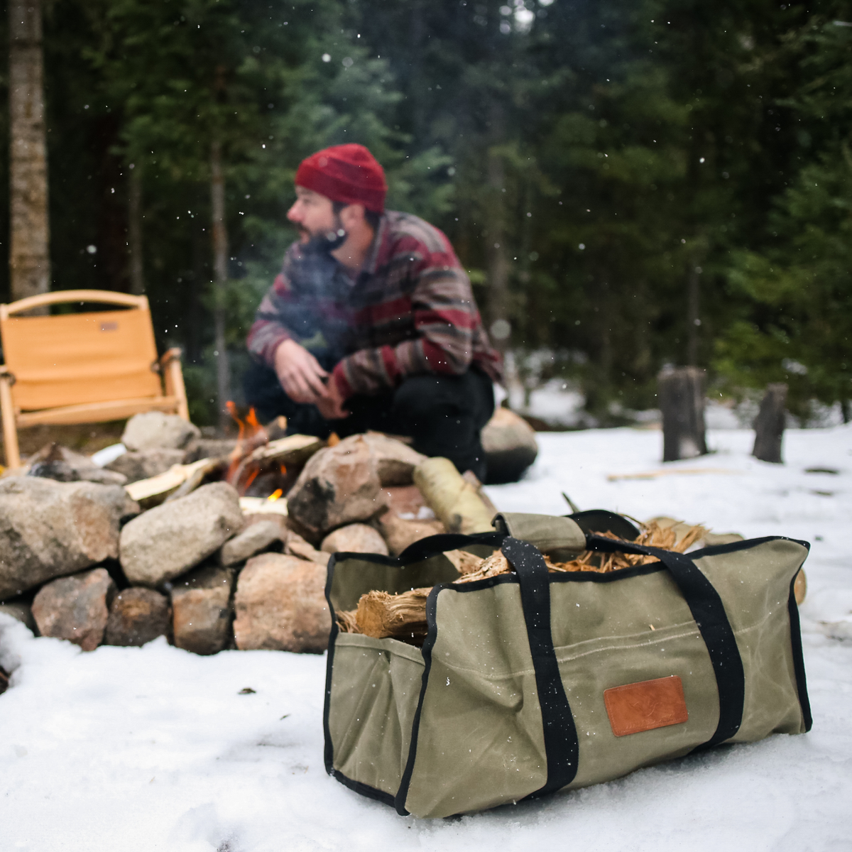 Rectangle Canvas Firewood Log Carriers