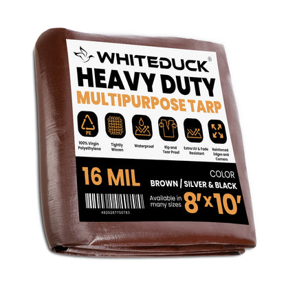 Super Heavy Duty Poly Tarp Cover Thick 16 Mil, 8 oz