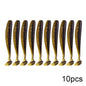 QXO 10pcs/Lot Soft Lures Silicone Bait 7cm 2g Goods For Fishing Sea Fishing Pva Swimbait Wobblers Artificial Tackle