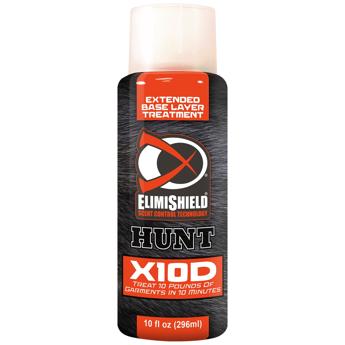 ElimiShield HUNT X10D Extended scent control treatment lasts up to 5 years or 50 wash cycles