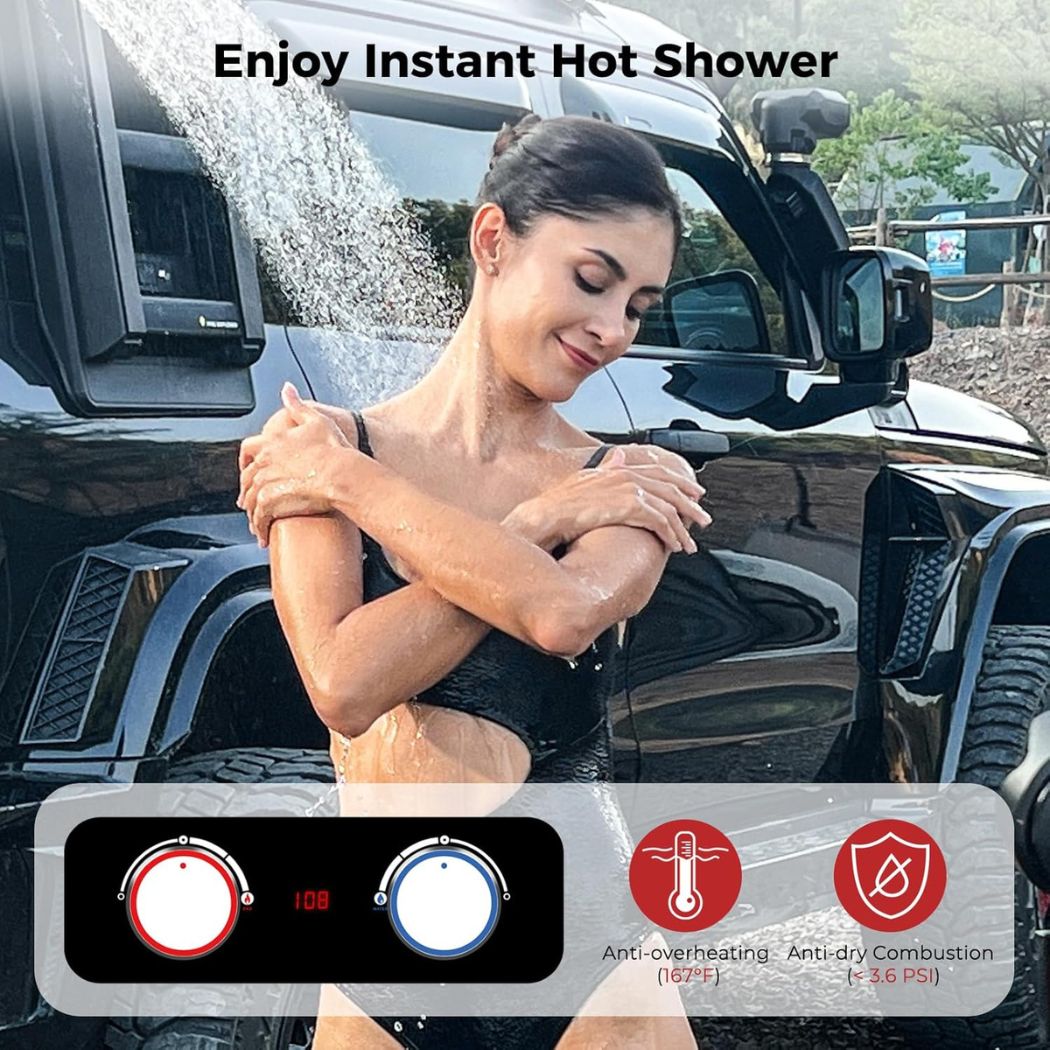 Camplux BD528 Glamping Water Heater Propane