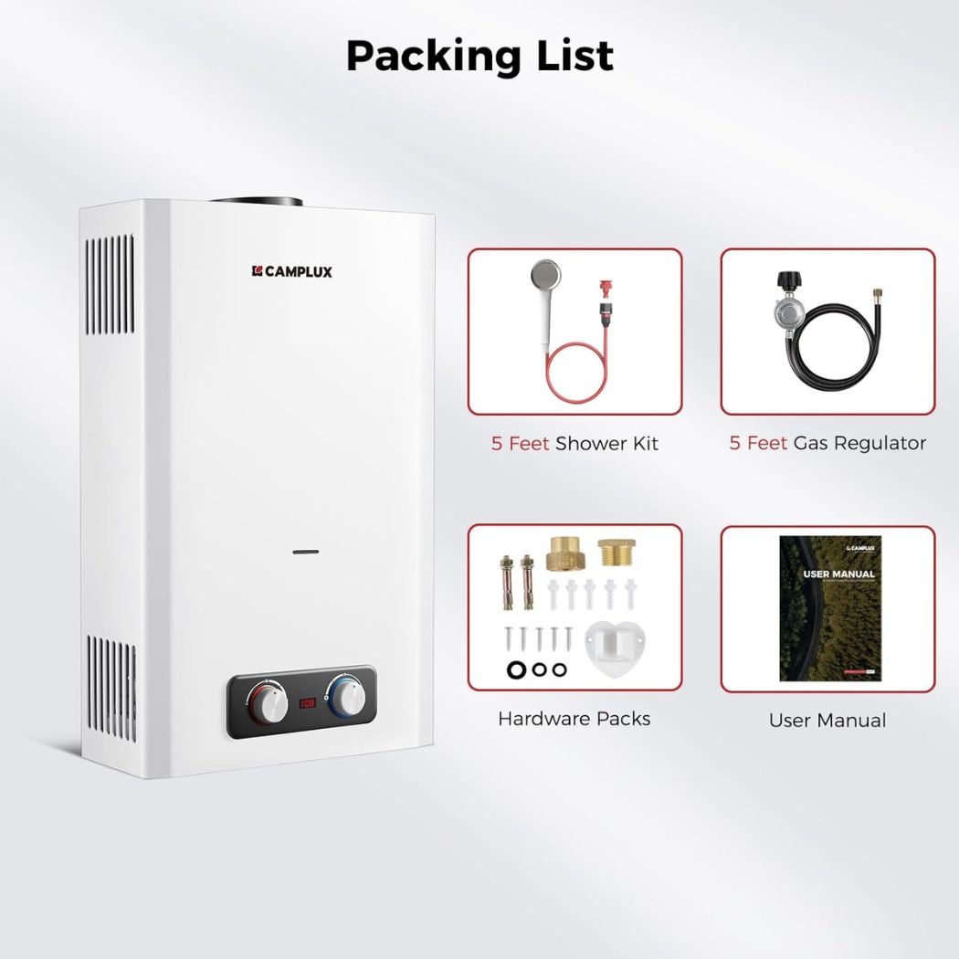 Camplux BD528 Glamping Water Heater Propane