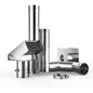 CAMPLUX 3" Horizontal Stainless Steel Vent Pipe Kit for Indoor Gas Tankless Water Heater