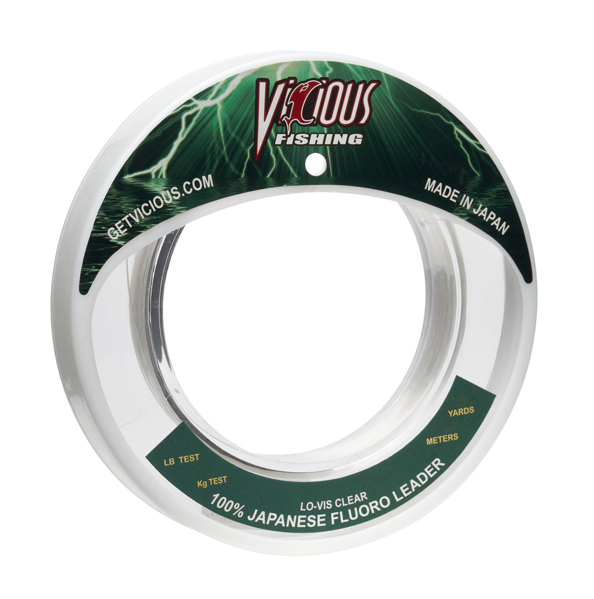 Vicious 100% Japanese Fluorocarbon Leader - 200 Lb Test