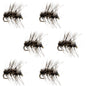Barbless Griffiths Gnat Midge Trout Dry Fly - 6 Flies Size 22