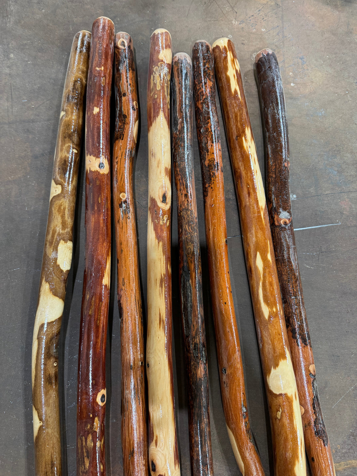 Handmade Ozark Hardwood Hiking Stick – Wooden Walking Stick (36"–72") – Heavy-Duty Trekking Staff for Hiking, Backpacking & Trail Support – Made in USA