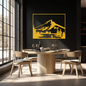 Mountain Fishing Metal Wall Art - Steel Wall Decor for Home and Cabin - KAF017