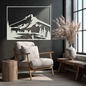 Mountain Fishing Metal Wall Art - Steel Wall Decor for Home and Cabin - KAF017