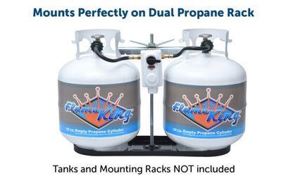 Flame King 2-Stage Auto Changeover LP Propane Gas Regulator with Two 18-inch Pigtails for RVs, Vans, Trailers